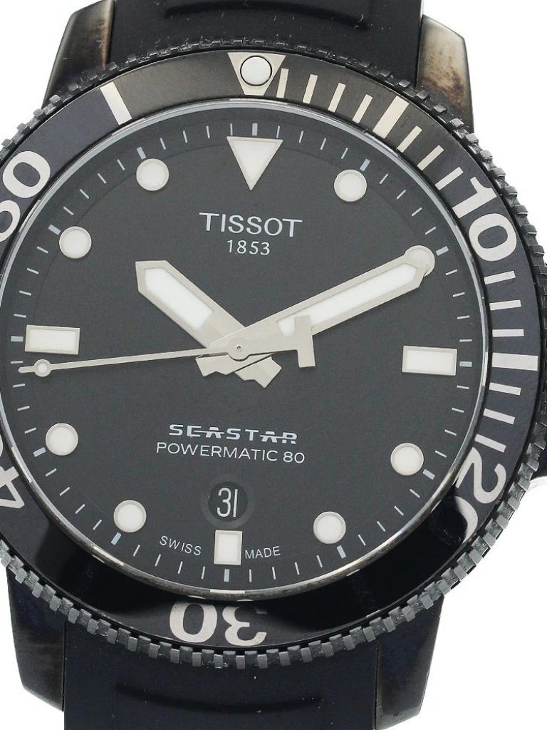 Tissot Sea Star 1000 T1204073705100 Date Black Dial Automatic Mens